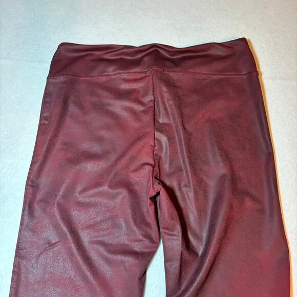 NYDJ Coated Skinny Leggings Pull-On Slimming pants Burgundy Size M - Picture 6 of 8